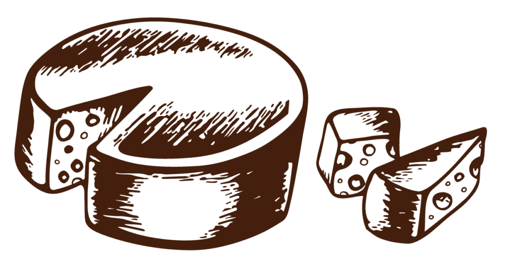איור של גבינות